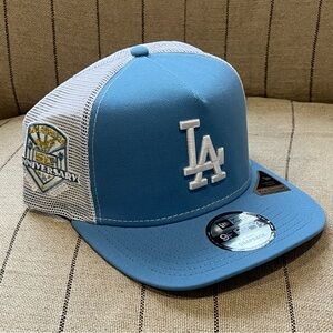 LOS ANGELES DODGERS New Era Light Blue A-Frame SnapBack, 50th Anniversary Patch